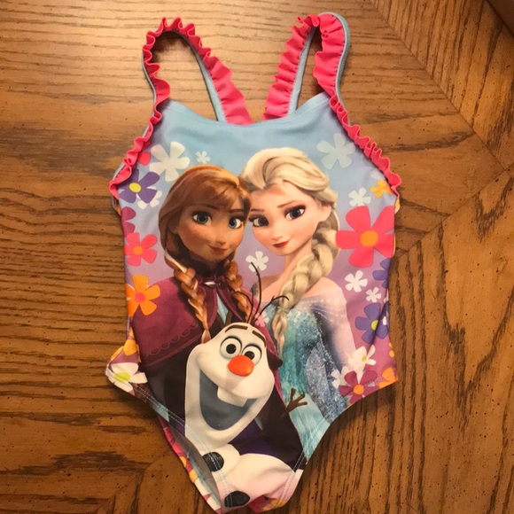 Disney Swim 2 Disneys Frozen Annaelsaolaf Girls Bathing Suit Poshmark